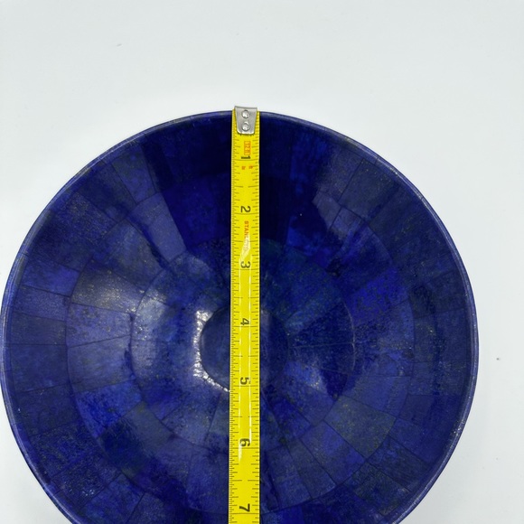 Lapis Lazuli, 8in Bowls. Natural Geniune Lapis Gemstone Mosaic - Picture 13 of 13